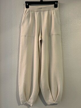 Free People Cream Knit Balloon Joggers